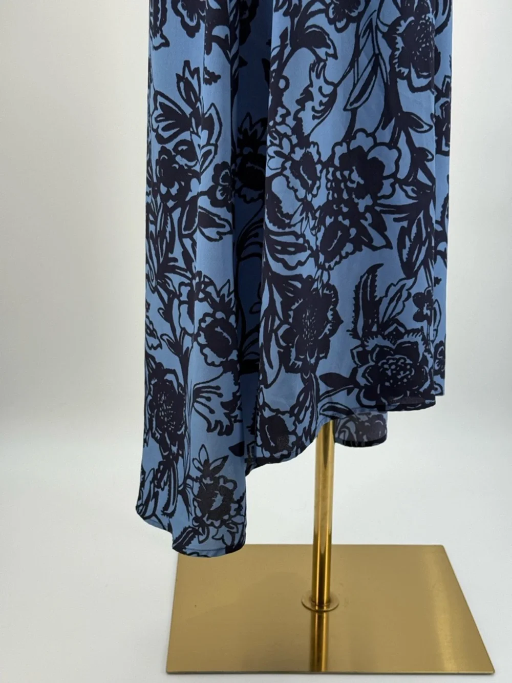 Loft Blue Floral Halter Maxi High Low Keyhole Vacation Summer Boho SZ XS-P - Picture 6 of 13